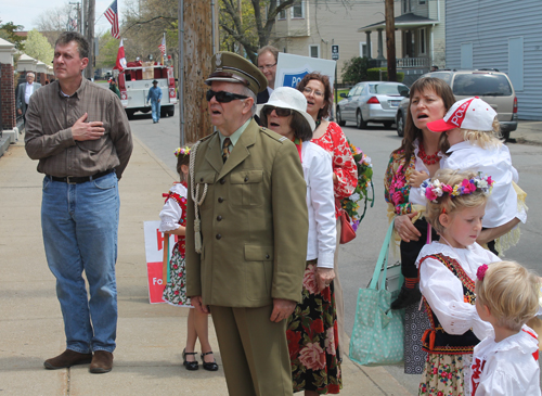 Singing the Polish anthem in Cleveland