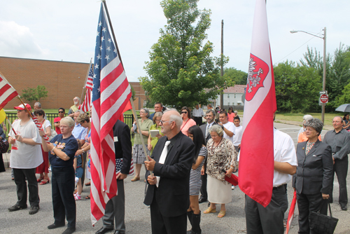 Crowd at St Casimir Way street dedication