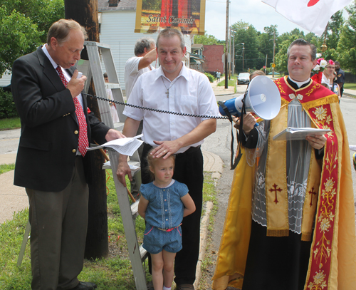 John Niedzialek at St Casimir Way street naming