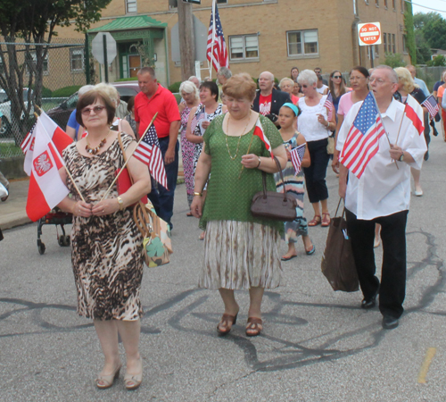 Procession from St Casimir Church to new St Casimir Way street sign