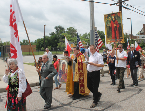 Procession from St Casimir Church to new St Casimir Way street sign