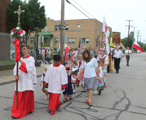 Procession from St Casimir Church to new St Casimir Way street sign