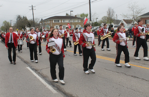 Parma HS Marching Band at 2016 Polish Constitution Day Parade in Parma