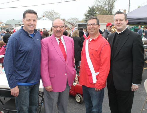 Parma Councilman with Bruce Kalinowski, Mayor Tim DeGeeter and Fr. Eric Orzech