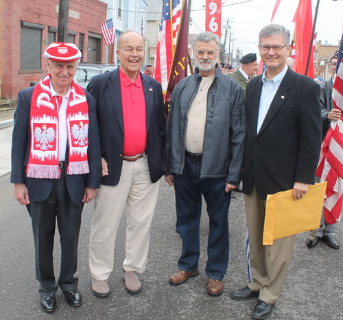 Gene Bak, Ben Stefanski, Mayor Frank Jackson and Ed Rybka