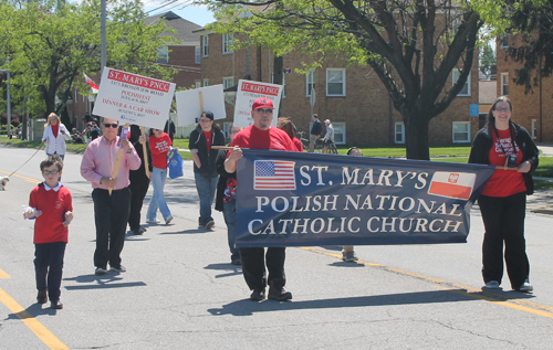 St Mary's Church at 2017 Polish Constitution Day Parade in Parma