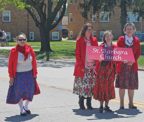 St Barbara Church at 2017 Polish Constitution Day Parade in Parma