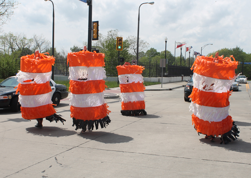 dancing Orange Barrels