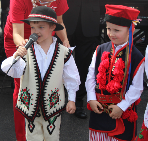 Students from the Henryk Sienkiewicz Polish School recited poetry in Polish at the 2018 Polish Constitution Day Program in Parma 