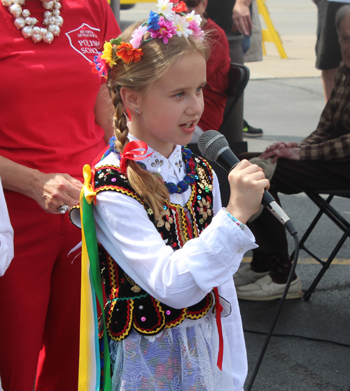 Students from the Henryk Sienkiewicz Polish School recited poetry in Polish at the 2018 Polish Constitution Day Program in Parma 