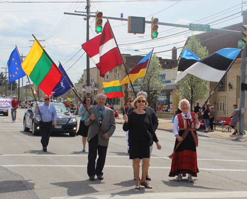 Baltic Nations at Polish Constitution Day Parade in Parma