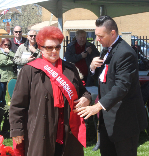 Grand Marshall Tina Tyl and MC Ray Vargas