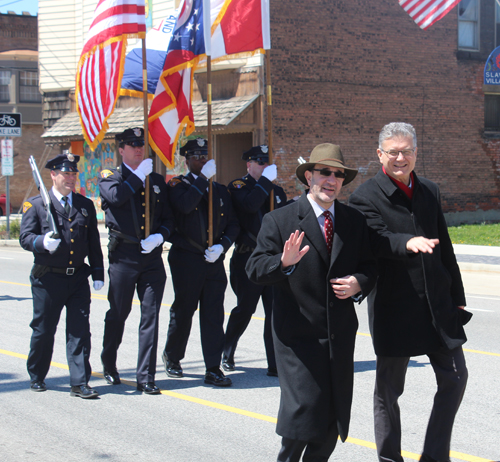 Councilman Tony Brancatelli and City of Cleveland Chief of Regional Development Ed Rybka at 2018 Polish Constitution Day Parade in Slavic Village in Cleveland