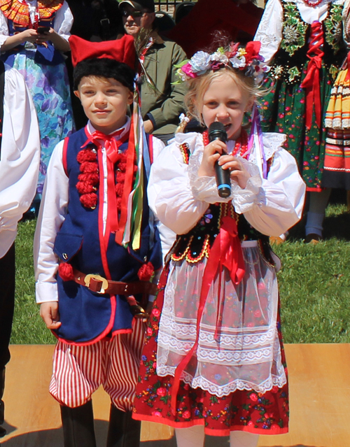 students from a Polish School in Cleveland recited poetry in Polish