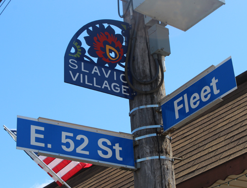 East 52nd and Fleet sign in Slavic Village