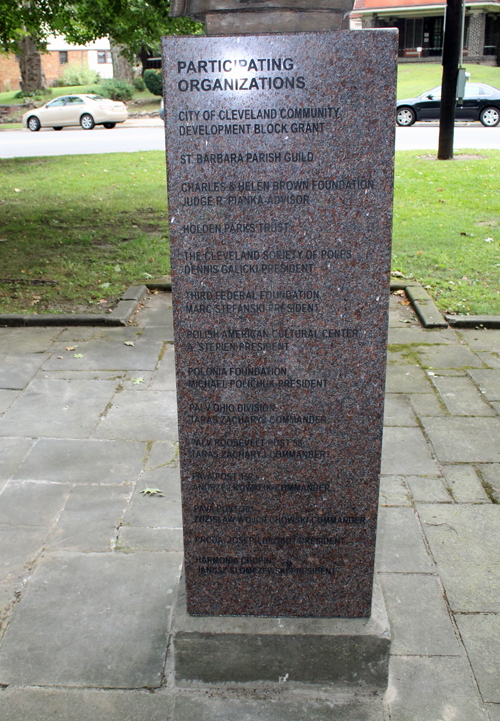 Bust of John Paul II in Polish Cultural Garden in Cleveland - left - organizations