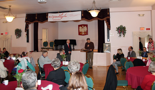 Speakers at the Polish Heritage Garden dedication