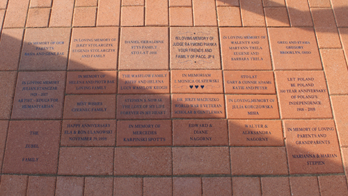 Some of the bricks honoring people and families