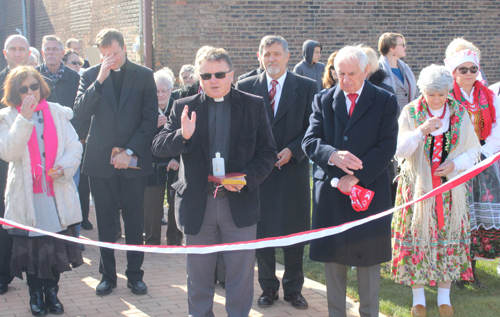 Fr. Jerzy Kusy Blessing the new Polish Heritage Garden