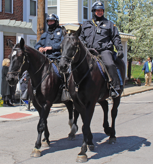 Mounted police in 2019 Polish Constitution Day Parade in Cleveland's Slavic Village