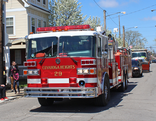 Firetruck in 2019 Polish Constitution Day Parade in Cleveland's Slavic Village