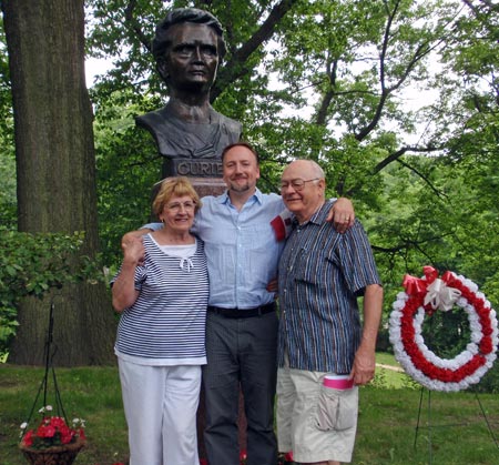 Restoration Sculptor Timothy Riffle with his parents