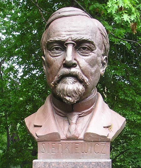 Henryk Sienkiewicz  statue in Polish Cultural Garden in Cleveland, Ohio (photos by Dan Hanson)