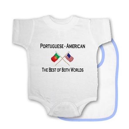 Portuguese American baby clothes and bib