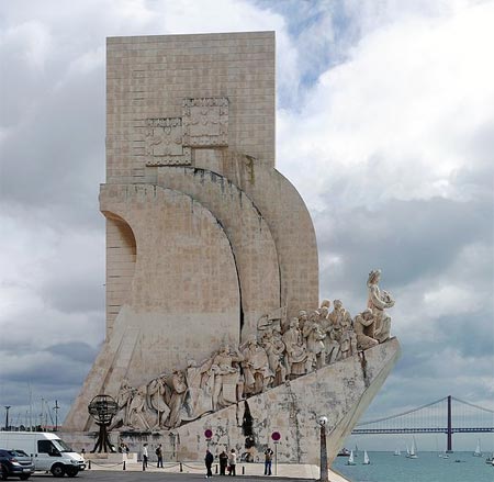 Padro dos Descobrimentos, a monument to the Portuguese Age of Discovery in Lisbon - This file is licensed under the Creative Commons Attribution ShareAlike 3.0 License. In short: you are free to share and make derivative works of the file under the conditions that you appropriately attribute it, and that you distribute it only under a license identical to this one. Official license. Author - http://commons.wikimedia.org/wiki/User:Alvesgaspar