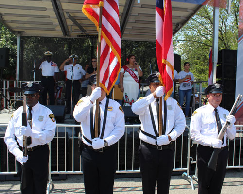 Posting the colors at 2019 Puerto Rican Festival in Cleveland