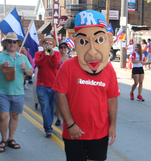 2019 Cleveland Puerto Rican Parade police carrying flag