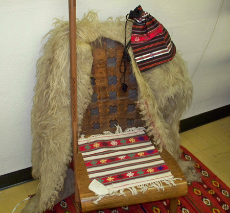 Antique chair in Romanian Museum in Cleveland Ohio