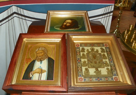 Icons at St. Sergius of Radonezh Russian Orthodox Cathedral