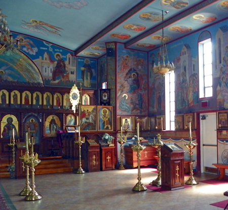 Inside St. Sergius of Radonezh Russian Orthodox Cathedral