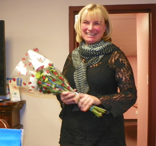 Svetlana Stolyarova with flowers
