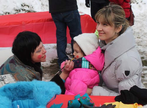 Face painting at Maslenitsa