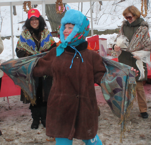 Elena Gomer in Best Scarf or babushka contestant at Maslenitsa in Cleveland