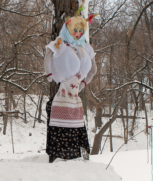 Snow fort at Maslenitsa celebration in Cleveland Russian Cultural Garden