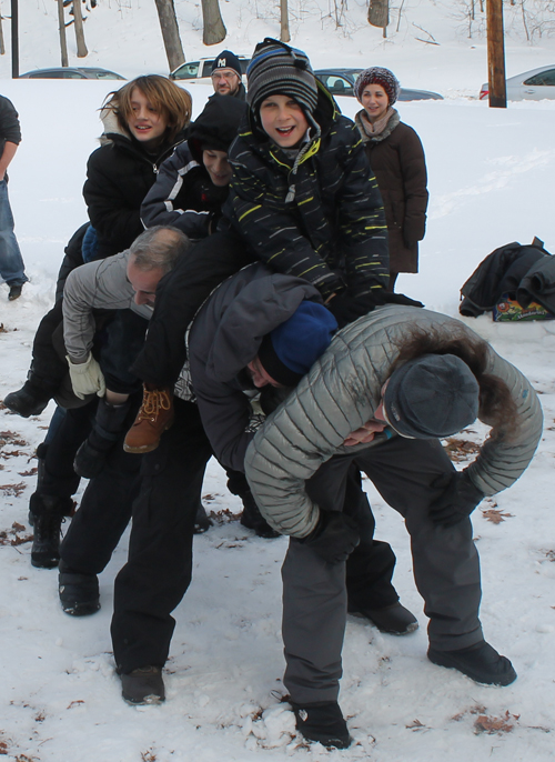 Elephant (slon) game at Maslenitsa celebration in Cleveland Russian Cultural Garden