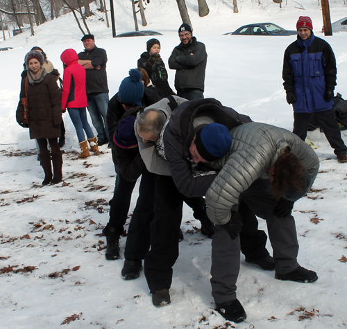 Elephant (slon) game at Maslenitsa celebration in Cleveland Russian Cultural Garden