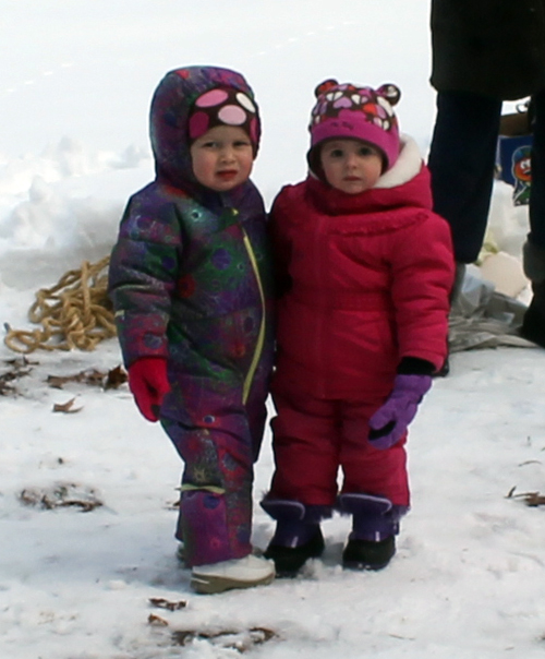 Snow games at Maslenitsa celebration in Cleveland Russian Cultural Garden