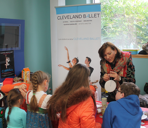 Kids at Cleveland Ballet table at Maslenitsa