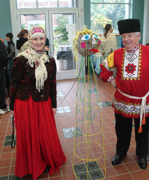 Russian costumes at  Maslenitsa celebration at the Rockefeller Greenhouse to benefit the Cleveland Russian Cultural Garden