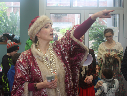 Russian costumes at  Maslenitsa celebration at the Rockefeller Greenhouse to benefit the Cleveland Russian Cultural Garden