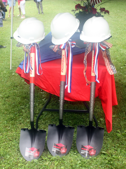 Shovels at Russian Cultural Garden groundbreaking ceremony 