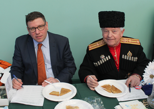 Best Blini Contest Judges Joe Cimperman and Ken Kovach