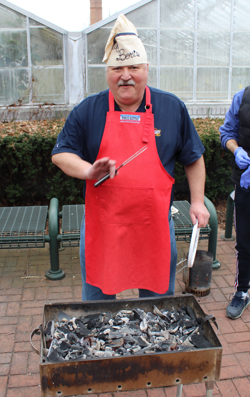Boris Vinogradsky cooking shashlyk