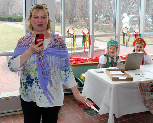 Svetlana Stolyarova making announcements