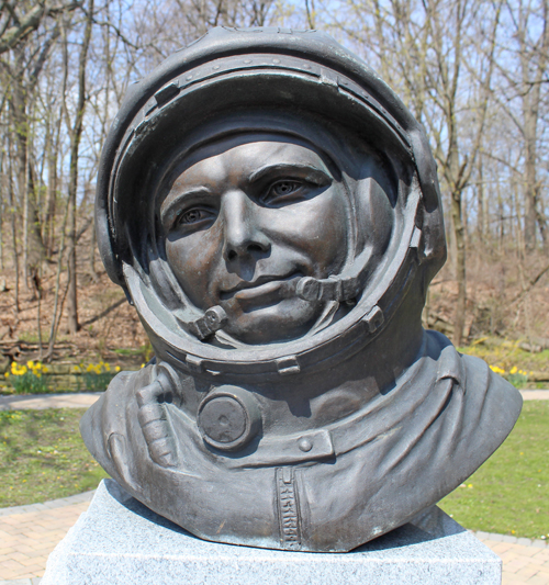 Yuri Gagarin bust in Russian Cultural Garden in Cleveland