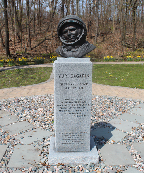 Yuri Gagarin bust in Russian Cultural Garden in Cleveland